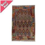   Chobi afgán kézi szövésű gyapjú kilim szőnyeg 197x289cm