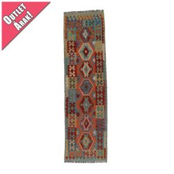 Chobi afgán kézi szövésű gyapjú kilim szőnyeg 80x284cm