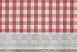 Ariana piros kockás csípkés lemosható asztalterítő 132x178cm