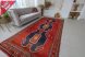 Kézi csomózású perzsa szőnyeg bordó kékes Hamadan 300x155cm