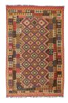   Chobi afgán kézi szövésű gyapjú kilim szőnyeg 198x303cm