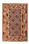   Chobi afgán kézi szövésű gyapjú kilim szőnyeg 206x297cm