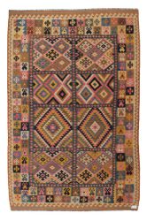 Chobi afgán kézi szövésű gyapjú kilim szőnyeg 209x317cm