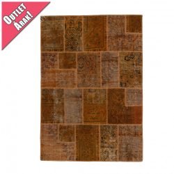 Design szőnyeg barna Patchwork 168x240 nappali szőnyeg