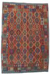   Chobi afgán kézi szövésű gyapjú kilim szőnyeg 207x292cm