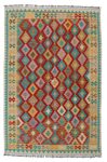   Chobi afgán kézi szövésű gyapjú kilim szőnyeg 199x295cm