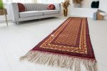   Kézi csomózású perzsa szőnyeg afghan kaukázus prémium 291x84cm