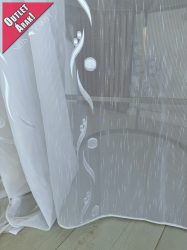  Allure Luxury függöny hófehér ezüst karikás hullámos 300x180cm