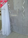    Allure Luxury függöny hófehér Szürke karikás hullámos 300x180cm