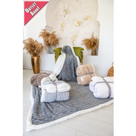   Amaury virágos vastag Barna kétoldalas Luxury  ágytakaró/pléd 150x200cm