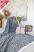   Amaury virágos vastag szürke kétoldalas Luxury  ágytakaró/pléd 180x200cm