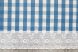Ariana Kék kockás csípkés lemosható asztalterítő 152x228cm