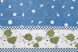 Ariana garden Kék kockás ZÖLD leveles csípkés lemosható asztalterítő 132x178cm