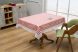 Ariana piros kockás csípkés lemosható asztalterítő 122x152cm