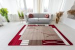    Beethoven beige red (bordó-bézs ) modern keretes szőnyeg 200x280cm