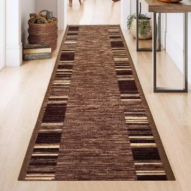 Futószőnyeg Boho Csíkos Barna 67cm széles méteráru