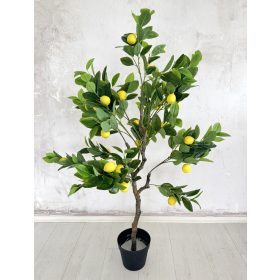     Münövény Cítrom fa élethű zöld 120-130cm  magas Fekete vázával