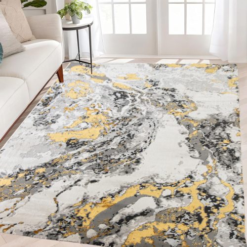 Cleopatra Luxury 8441 (Grey-Gold) szőnyeg 60x220cm Szürke-Arany