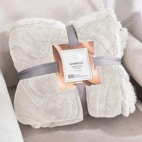   Damaskus hullámos vastag Krém kétoldalas ágytakaró/pléd 150x200cm