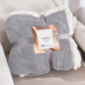   Damaskus hullámos vastag Világos szürke kétoldalas ágytakaró/pléd 200x230cm