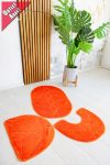   Carolina Fürdőszoba szőnyeg teljes ovális narancs 3 részes szett