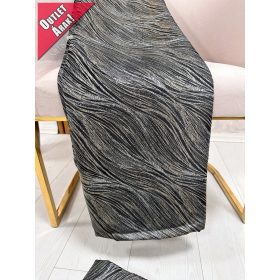   Exkluzív Kész Sötétítő függöny Ritz Antracit Gold (fekete -szürke-arany) hullámos fröcskölt 2db 150x250cm