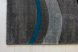 Azaria Art 1212 (Turquoise-D.Gray) futószőnyeg 60x220cm Türkiz-Szürke