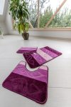  Fürdőszoba szőnyeg Moldovit Teljes 3 részes lila indás
