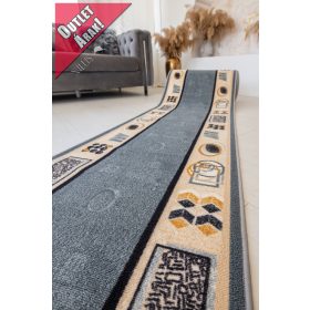   Futószőnyeg méterben Isabell Kékes szürke szélén karikás 80cm