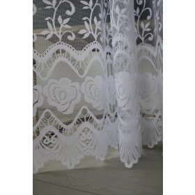     Kész függöny Scarlett Fehér Rózsás modern minta 300x160cm