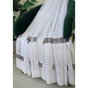      Hermes Kész függöny szürke fehér görög mintás 300x180cm
