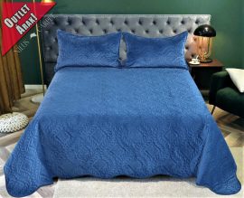  Firenze Kék ágytakaró szett 3db-os 220x240cm / 54x75cm párna huzat 2db