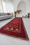 Kézi csomózású perzsa szőnyeg Hamadan 304x105cm