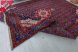 Kézi csomózású perzsa Sanandadzs kékes bordós szőnyeg 315x207cm 