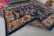 Kézi csomózású perzsa szőnyeg vastag ziegler sötétkék mályvás kb 200x280cm