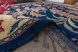 Kézi csomózású perzsa szőnyeg vastag ziegler sötétkék mályvás kb 200x280cm