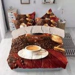 Kávés barna ágynemű garnitura 3 részes