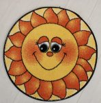     Gyerek szőnyeg Napocska kerek narancssárga 67cm