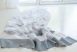  Kész függöny Jacquard fehér alapon szürke csíkos 400x250cm