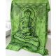 Latika Indiai Buddha pamut zöld ágytakaró 205x230cm