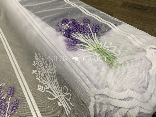 Levendula lila Jacquard mintás 120cm magas függöny méterben