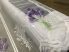 Levendula lila jacquard mintás  60cm magas vitrázs függöny