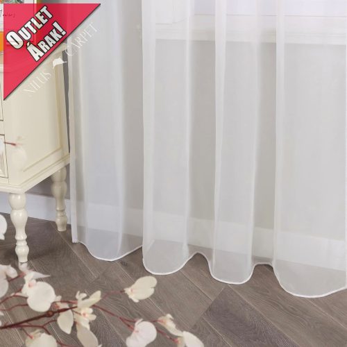   Készre varrt függöny Organza luxury Krém Ekrü 150x260cm