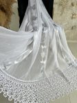       Luxury csipkés harangvirág készre varrt függöny Ezüst szürke 300x180cm