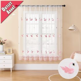   Lynette Vintage Pink hatyús Kész függöny hímzett 400x150cm