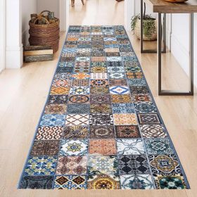 Futószőnyeg Mozaik mintás Kék 67cm széles méteráru