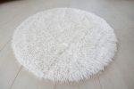                Natty Shaggy White Carpet (fehér) kerek szőnyeg 80cm