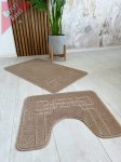    Nordic style Fürdőszoba szőnyeg 2 részes bézs keretes indás