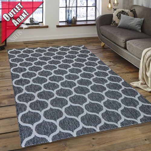 Nordic Orient (Black-Cream) szőnyeg 120x170cm Sötétszürke