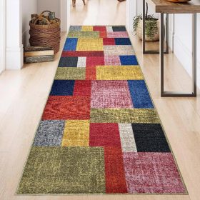 Futószőnyeg Patchwork Piros 80cm széles méteráru